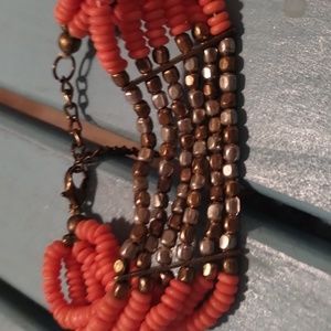 Pink silver rose gold bracelet